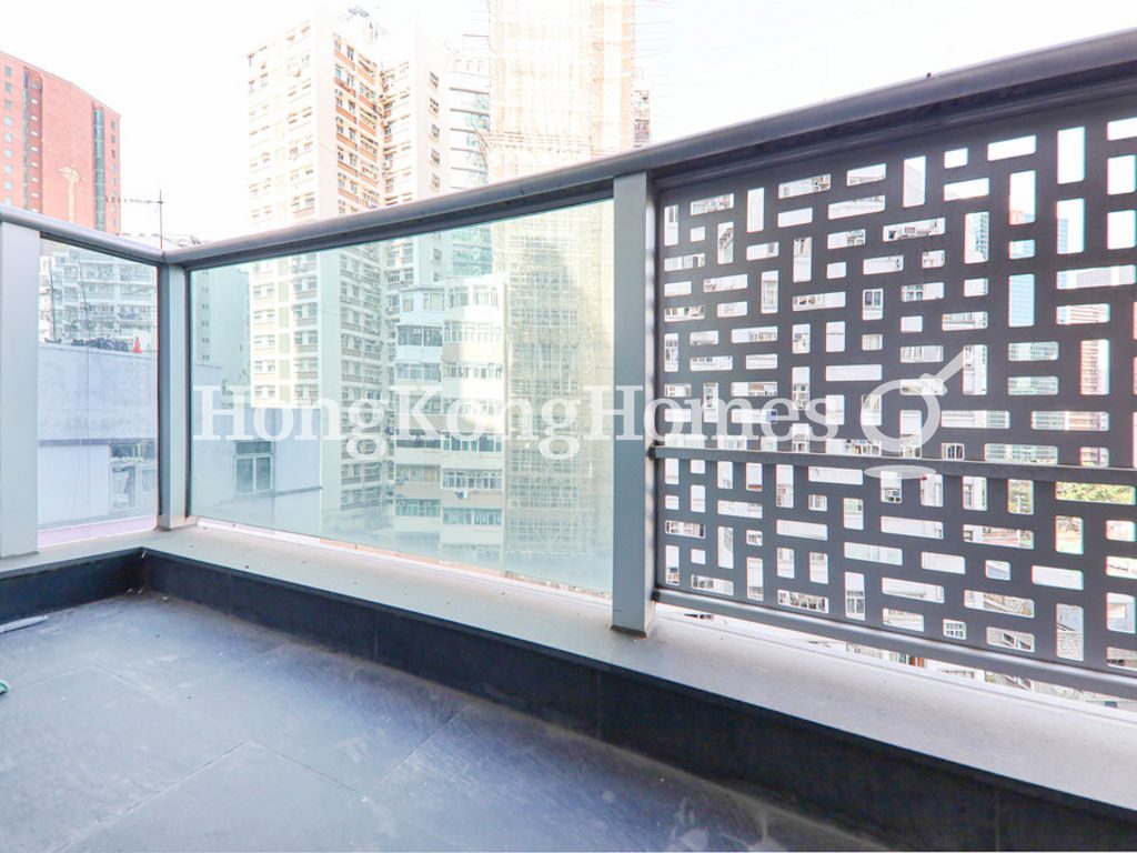 Balcony off Living and Dining Room — J Residence, Wan Chai