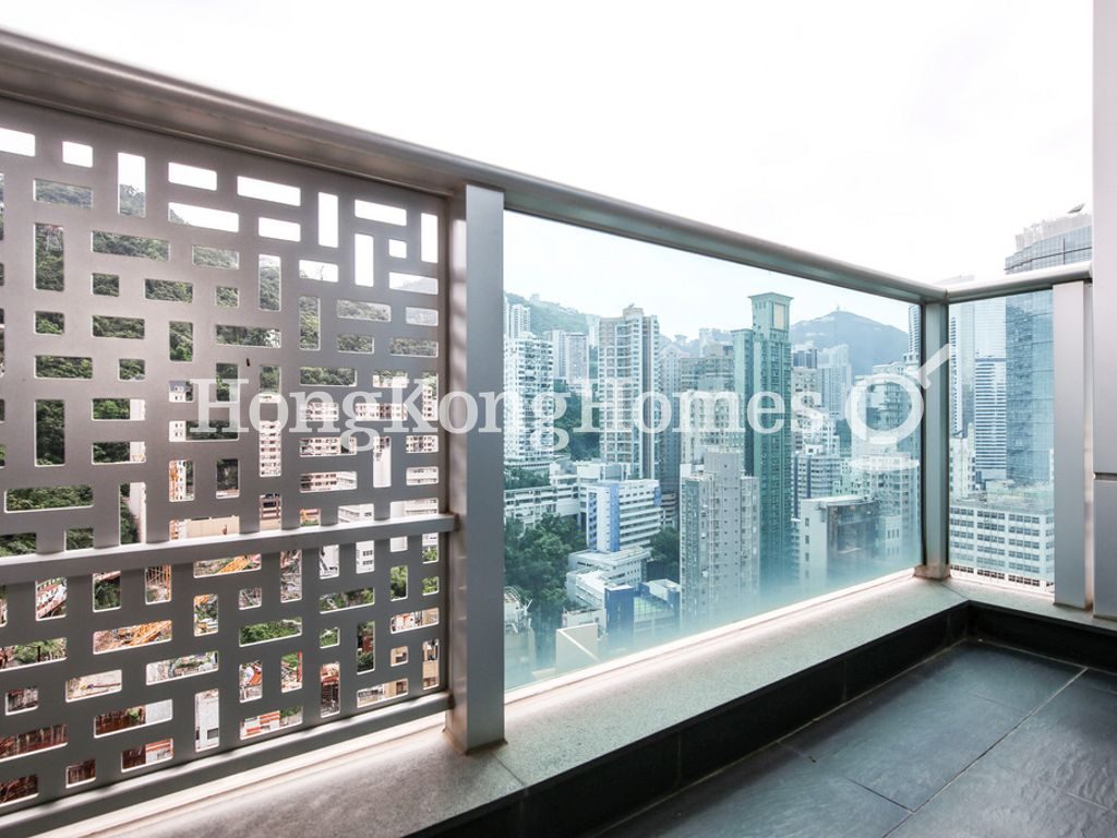 Balcony off Living and Dining Room — J Residence, Wan Chai