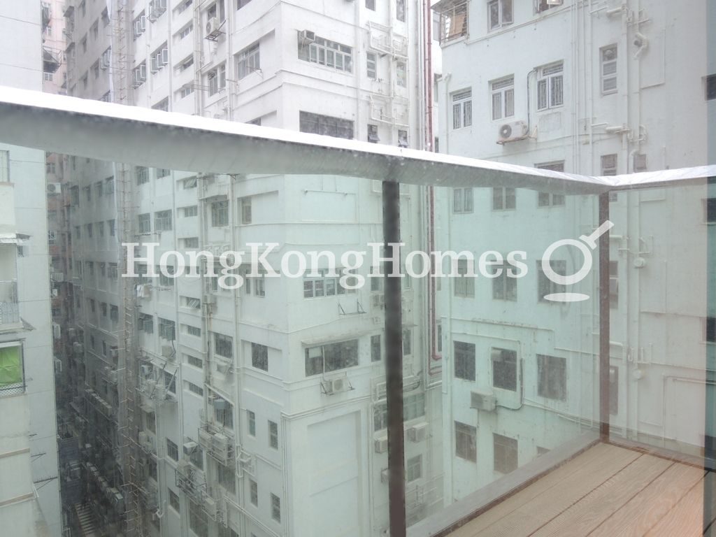 Balcony off Living and Dining Room — yoo Residence, Causeway Bay