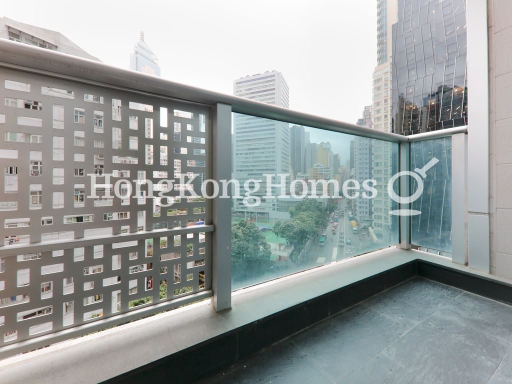Balcony off Living and Dining Room — J Residence, Wan Chai
